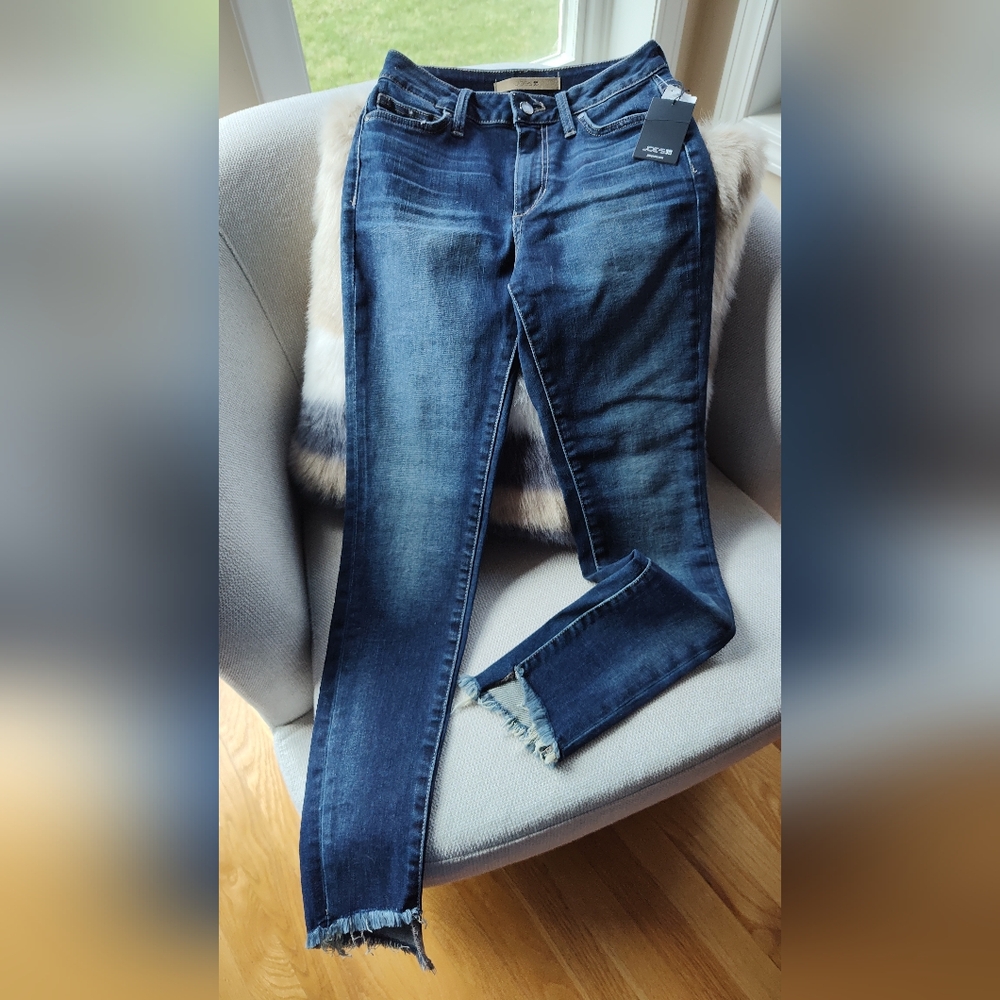 Joe's Jeans Blue Skinny Denim with Raw Hem